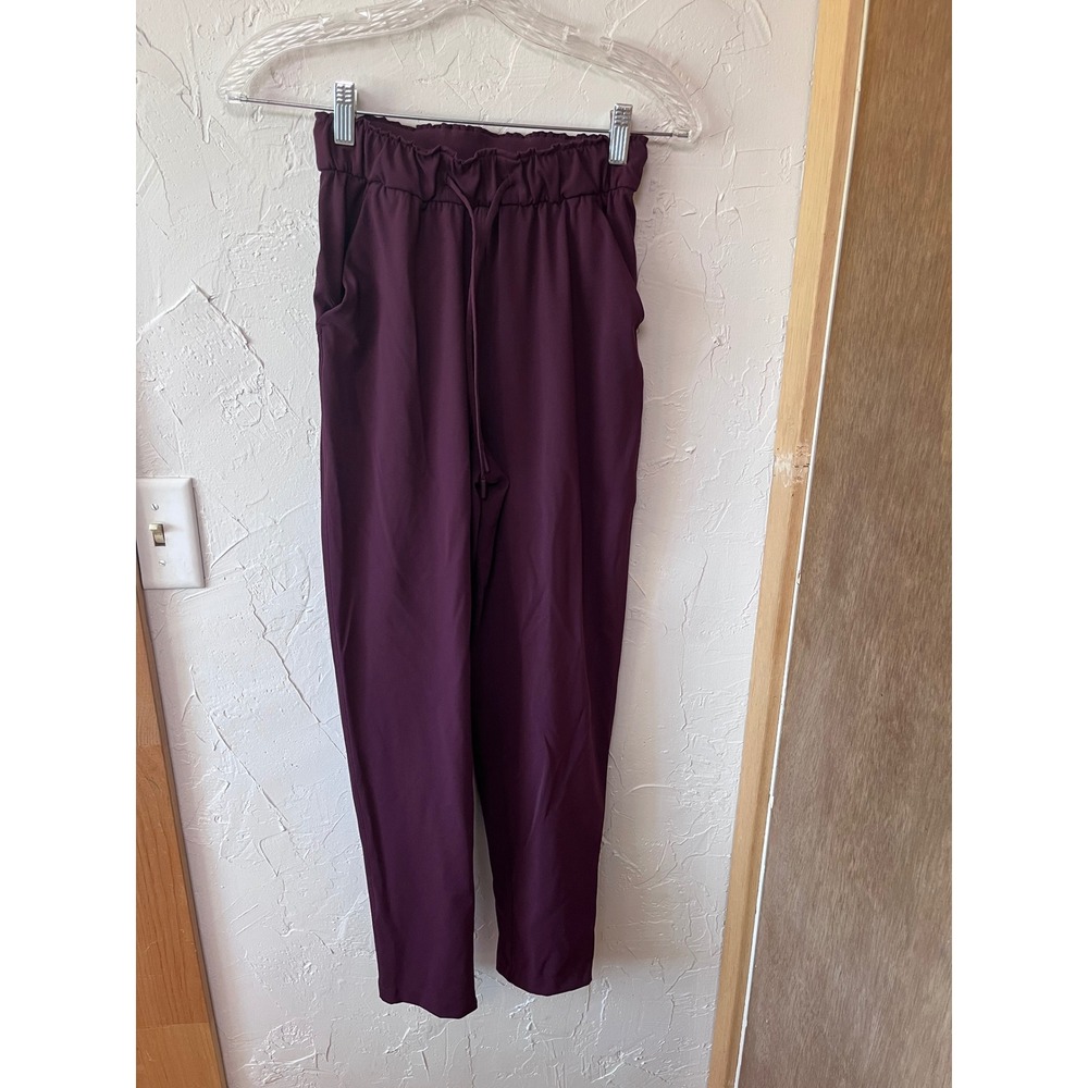 Lululemon Keep Moving High Rise 7/8 Pant Cassis Burgundy Size 2 Jogger Trouser